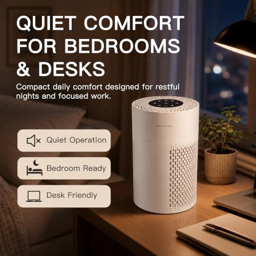 White H13 HEPA purifier with smart sensor — photo 4