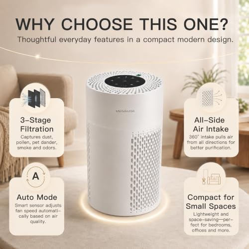 White H13 HEPA purifier with smart sensor — photo 5