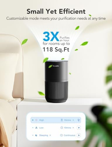Smart mini WiFi air purifier for bedrooms — photo 4