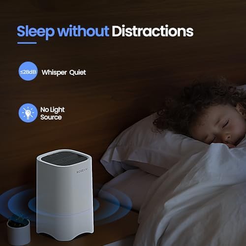 Mini desktop air purifier with night light — photo 4
