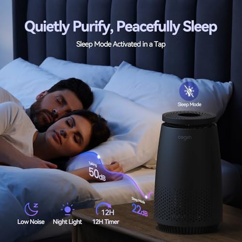 Black bedroom purifier with aromatherapy and light — photo 4