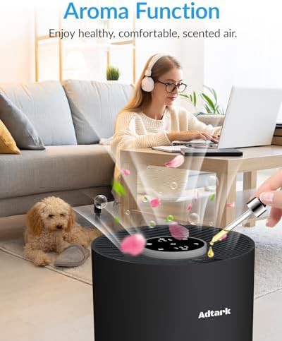 Portable black bedroom air purifier — photo 3