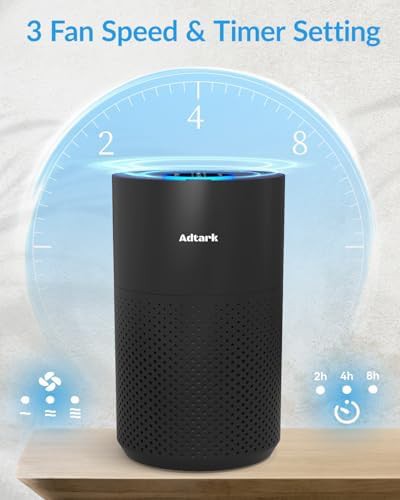 Portable black bedroom air purifier — photo 5