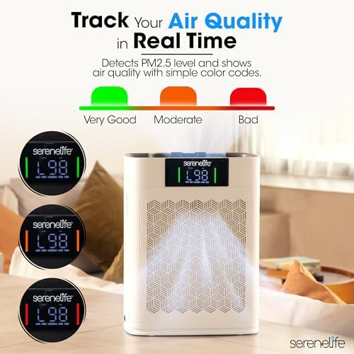 White smart wifi air purifier for large rooms — photo 4