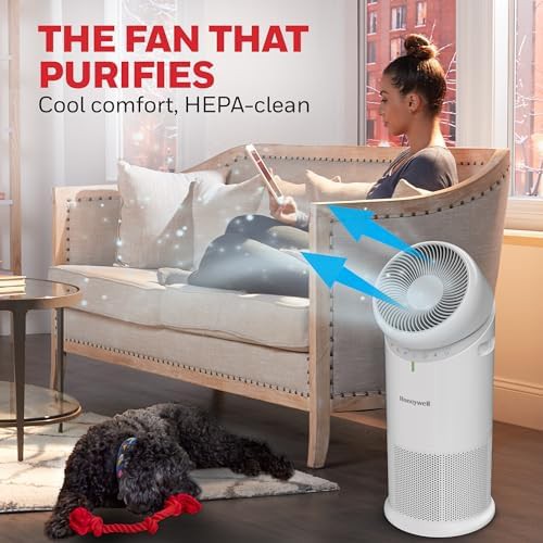 White HEPA fan and air circulator — photo 4