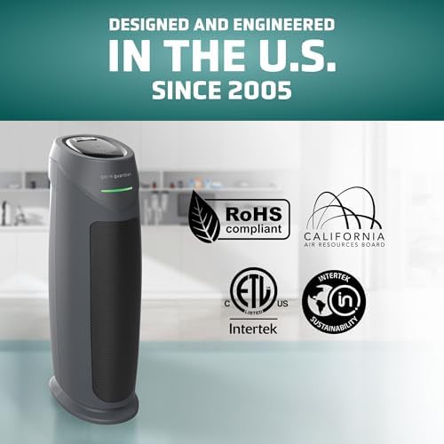 Gray HEPA air purifier with UVC light — photo 4