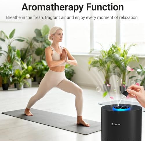 Portable black air purifier for bedrooms — photo 4