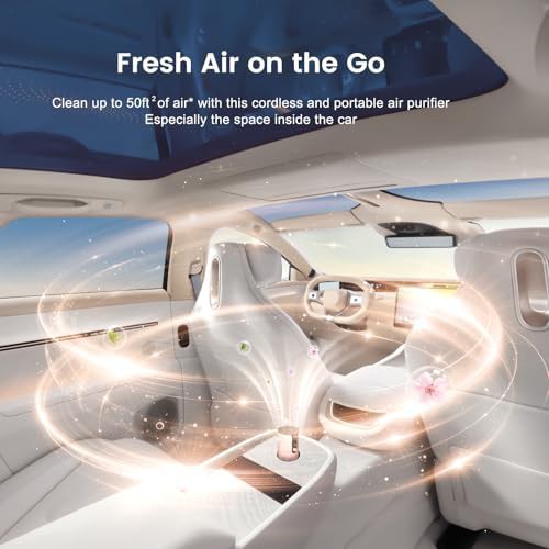 Mini cordless portable car air purifier — photo 5