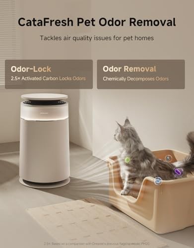 Beige HEPA purifier with self cleaning pet hair — photo 4
