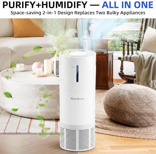 White tower air purifier and humidifier — photo 4