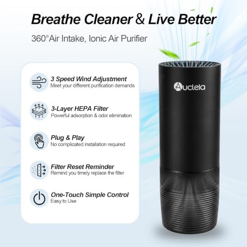 Ionic car air purifier with sensor — photo 3