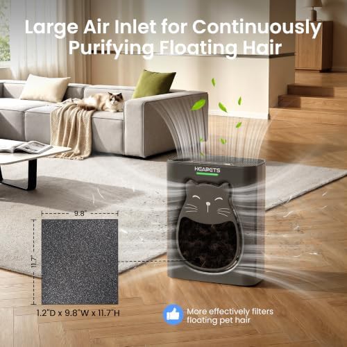 Black pet air purifier with washable filter — photo 4