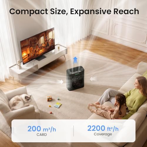 Black pet air purifier with washable filter — photo 5